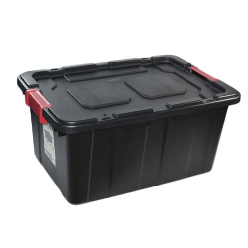 1 GLAD, Storage Container, Heavy Duty, Black 57L with Red Handle 1 GLAD, Storage Container, Heavy Duty, Black 57L with Red Handle